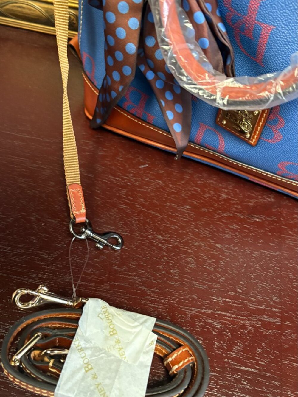Dooney & Bourke Zip Zip Satchel • Blue DB Monogram • NWT • Exclusive • MSRP $298 - Picture 13 of 13